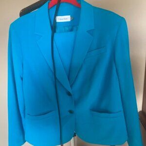 Calvin Klein Women's Skirt Suit, Color Turquoise, Size 18W